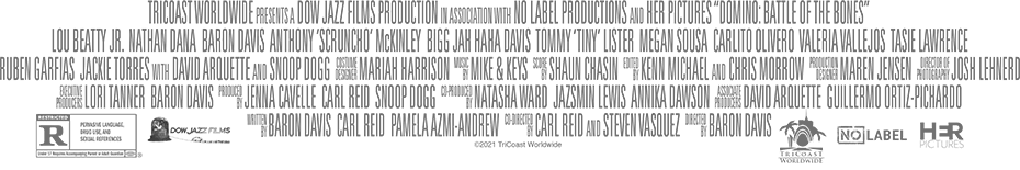 Image of the official 'Domino: Battle of the Bones' Billing Block